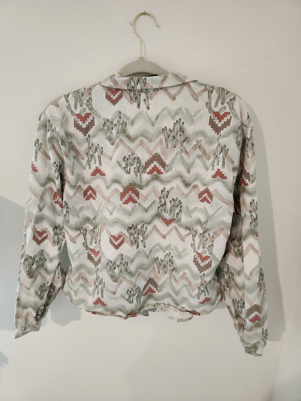Vintage Cacti Western Womens Button Down - Picture 6 of 7